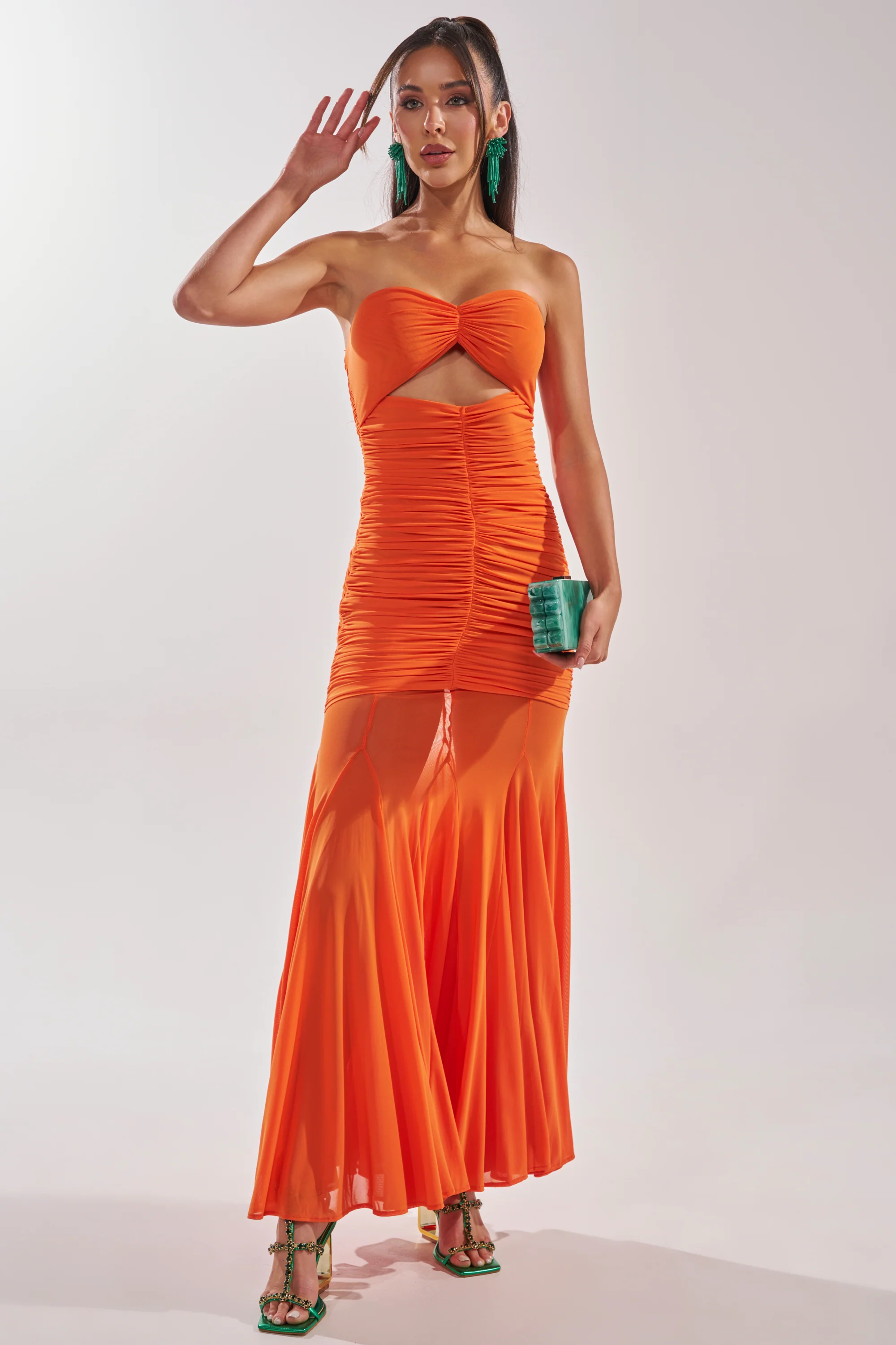 CABANA CHILL CINCHED MAXI DRESS - Akira Store