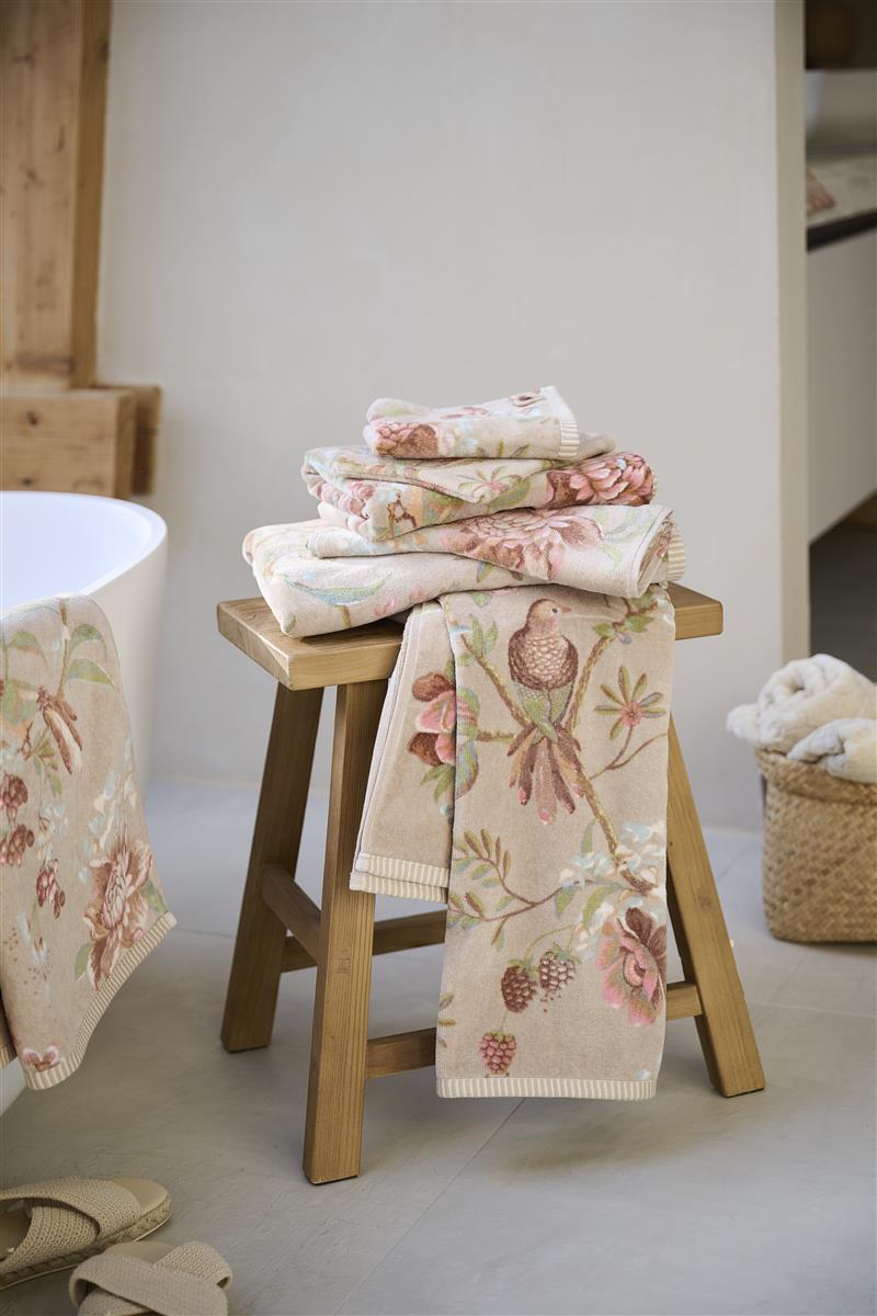 Pip Studio Secret Garden Gastendoek - set van 3 - 30x50 cm - Khaki