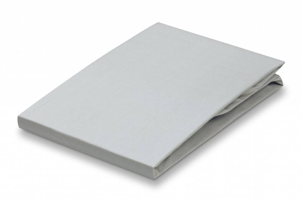 Percale Hoeslaken Silver Grey   90 x 210 cm   Grijs   Katoen