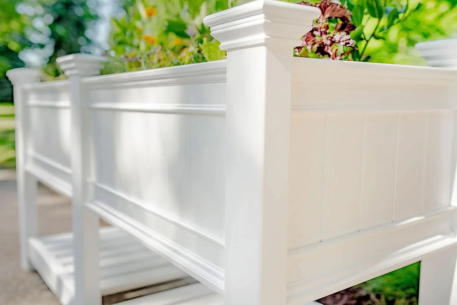 Cambridge 68 5W X 24L Vinyl Raised Planter with Extension Kit