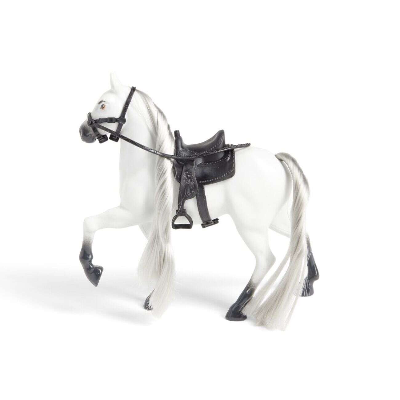 Kit de jeu écurie et cheval blanc ou marron