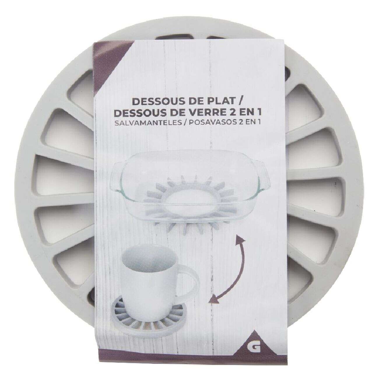 Dessous de plat 2en1 sous-verre