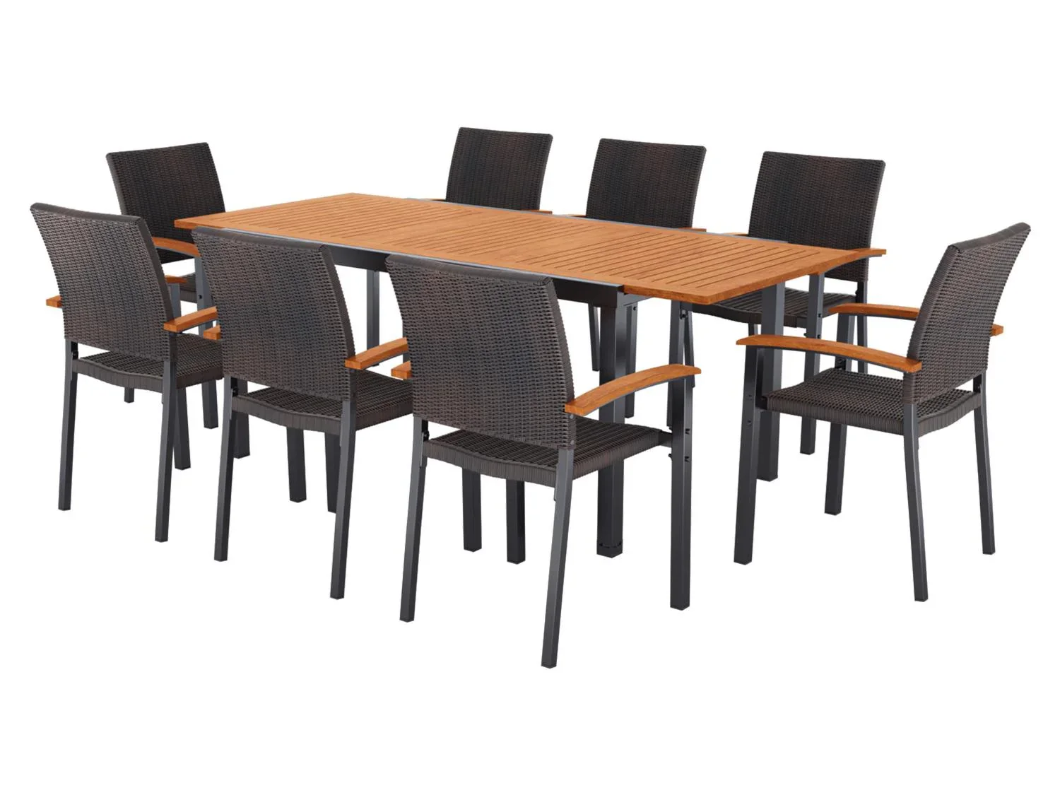 LIVARNO Table de jardin + Lot de 8 fauteuils Valencia