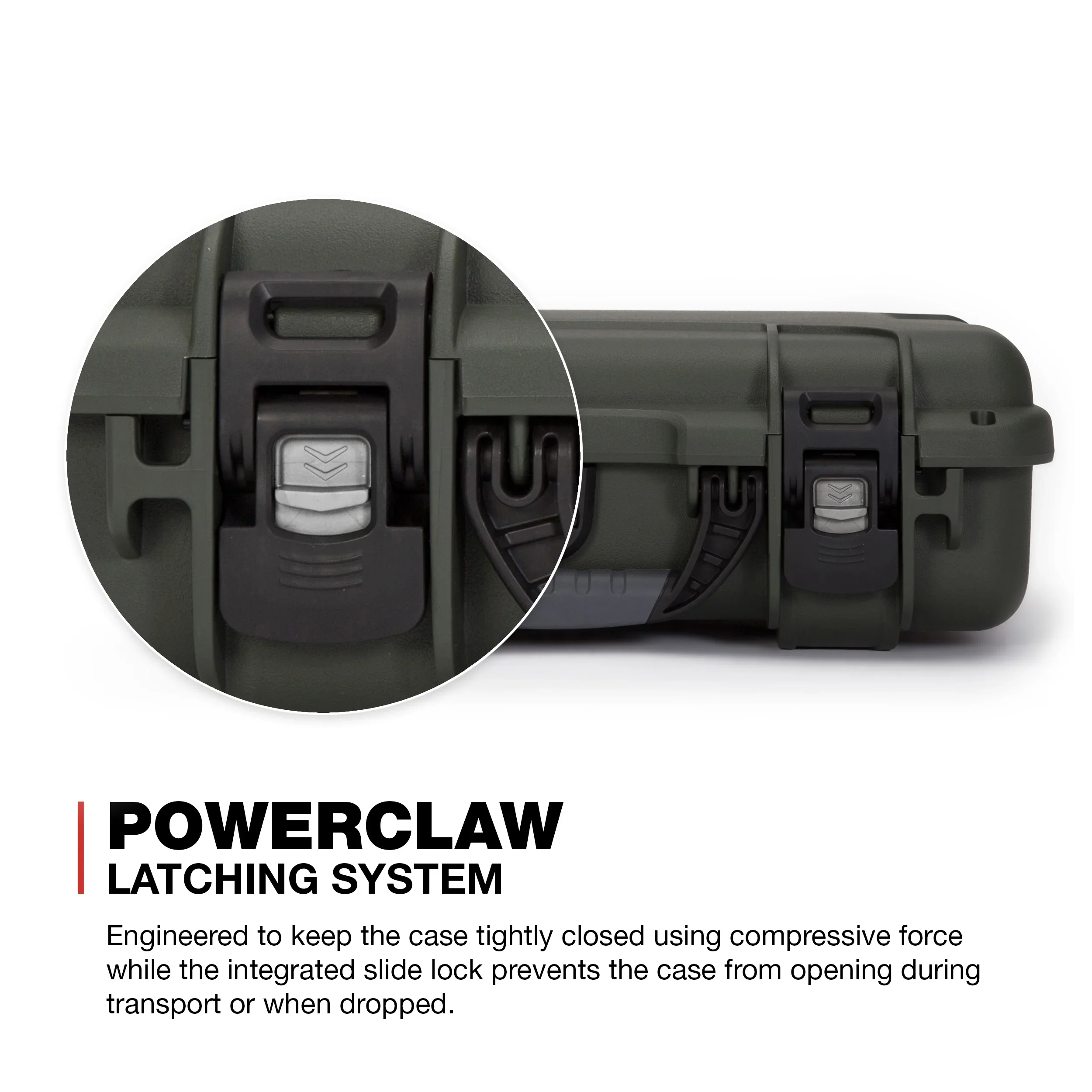 Nanuk 910 Professional Gun Case, Military Approved, Waterproof and Shockproof - Olive