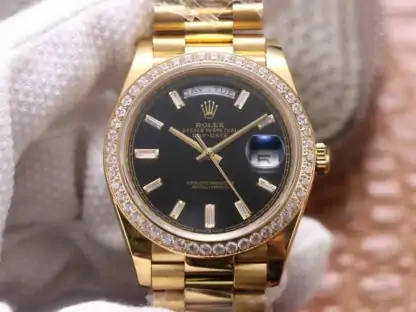 Rolex Day Date M228348RBR-0001 EW Factory Diamond-Set Bezel