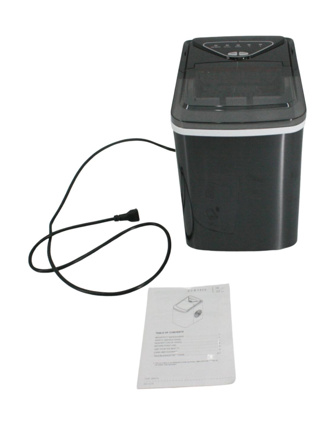 Specilite Ice Makers Countertop, Compact Ice Machine Maker, Self Cleaning - 26Lbs/24H, 9 Ice Cubes S/L in 6-8 Mins, Portable Icemaker with Ice Bag