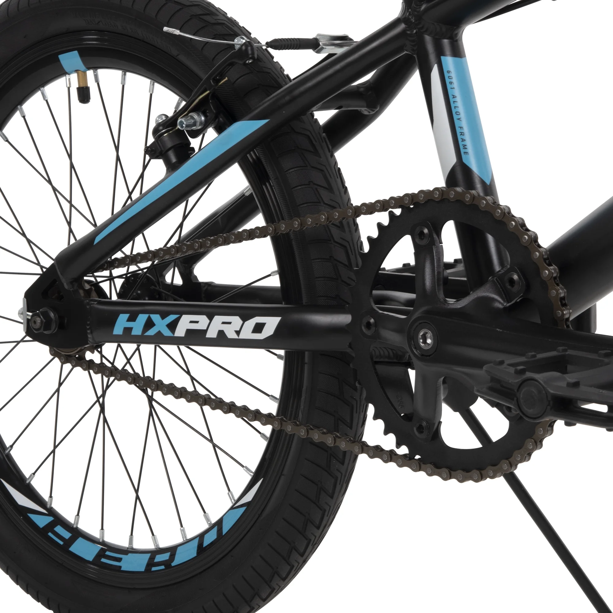 20-inch BMX Bikes HX-Pro Bike, Black with Teal, Aluminum Frame - Image 9