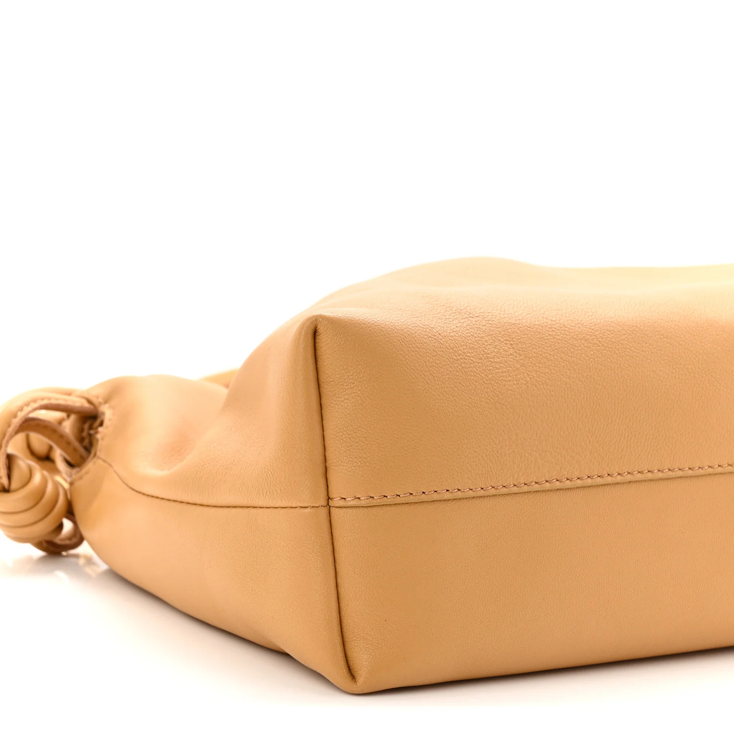 Mellow Nappa Donut Medium Chain Flamenco Knot Clutch Sahara