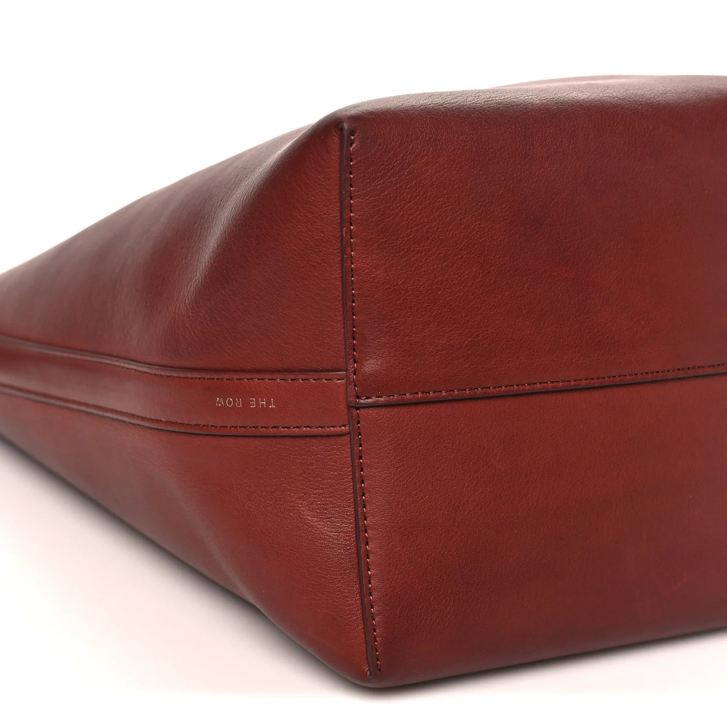 Polished Saddle Calfskin Medium N/S Park Tote Burnt Wood