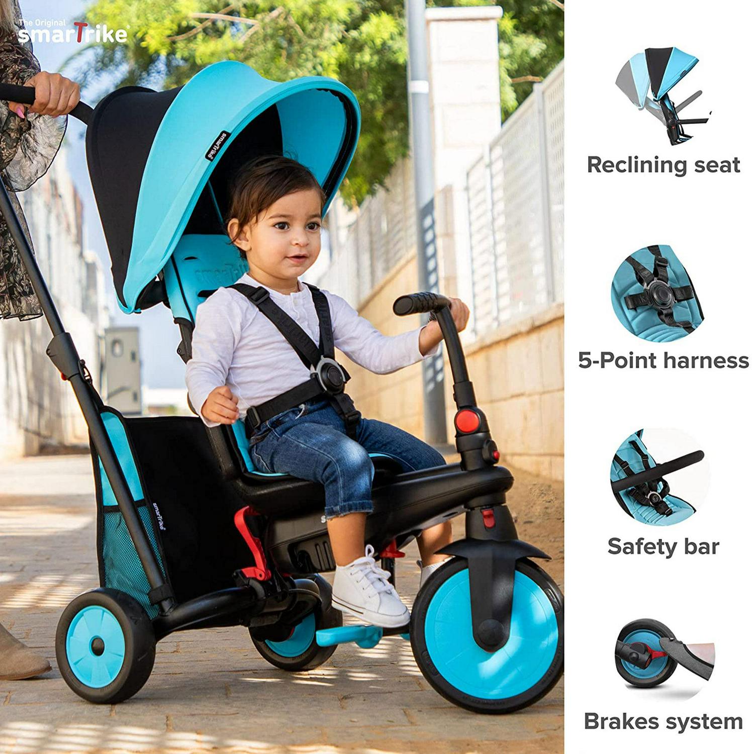 5 in 1 Modular Toddler Stroller Tricycle with 1 Handed Steering - Image 7