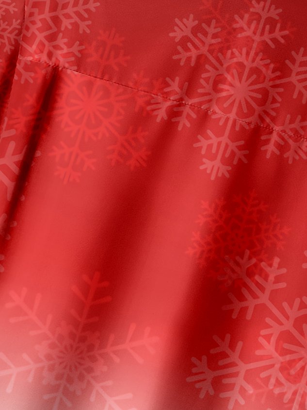 Chemise à manches courtes avec poche poitrine et motif Père Noël surfeur