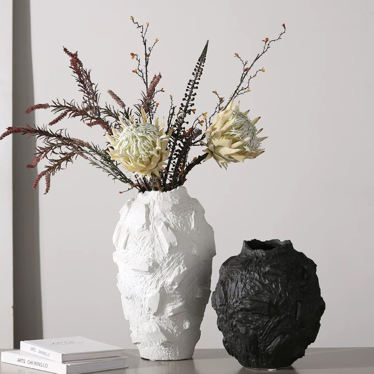 Minimalist European Style Home Interior Decor Ornament Ceramic Vase Art Terracotta Flower Vases for Wedding Decoration