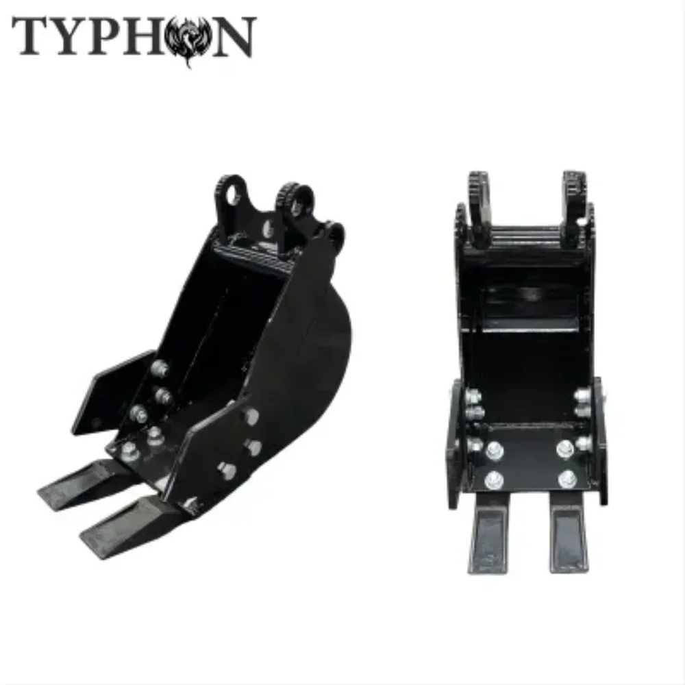 10-in-1 Mini Excavator Attachment Bundle �C Quick Coupler, Buckets, Rake, Ripper, Auger, Grapple, Tilt Bucket Hydraulic Hammer �C Fits 0.6�C2 Ton Excavators, Heavy-Duty Tools Kit - Image 6