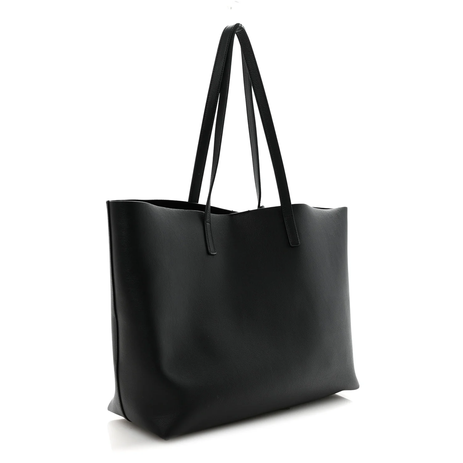 Calfskin Large Shopping Tote Black