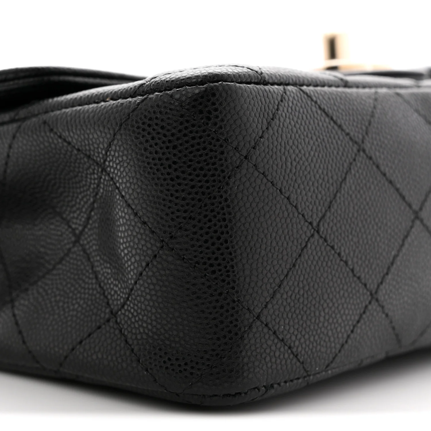 Caviar Quilted Mini Rectangular Flap Black