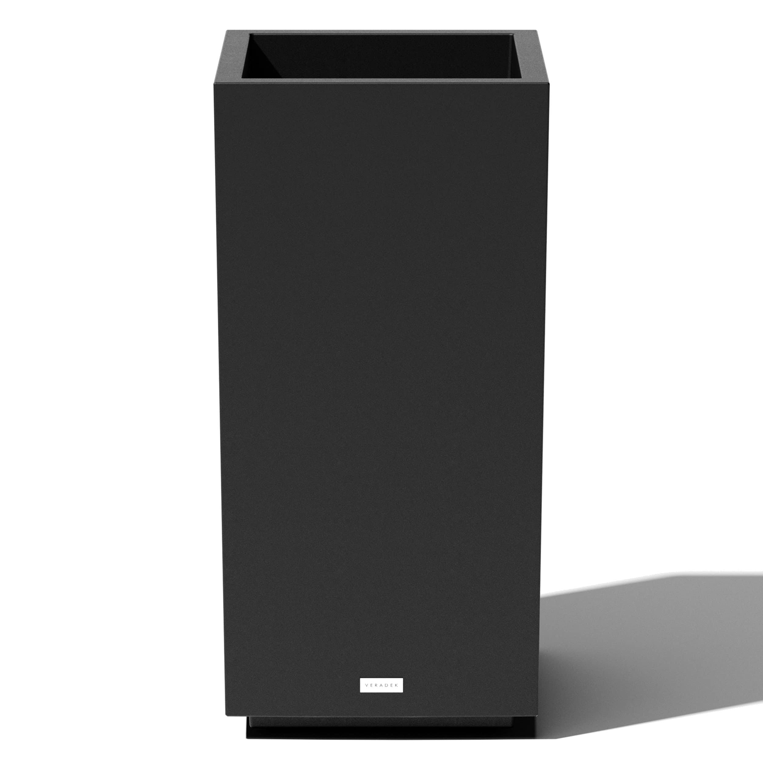 Veradek Block Series Pedestal Planter Black