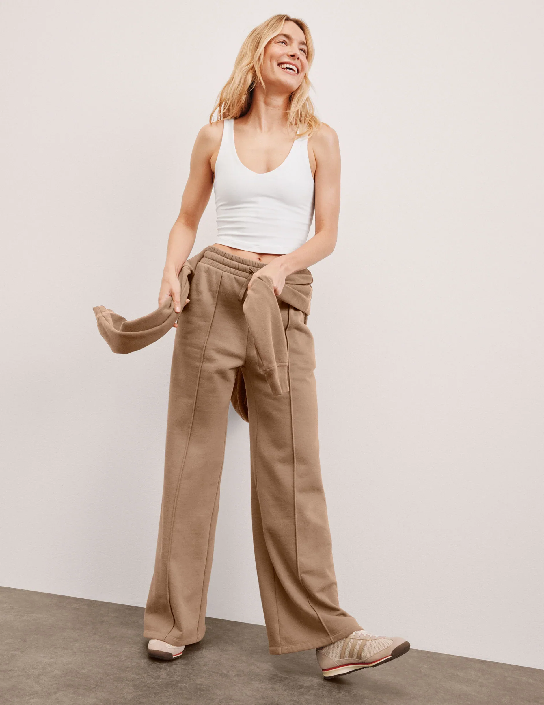 LuxeFleece™ Pintuck Wide Leg Pant
