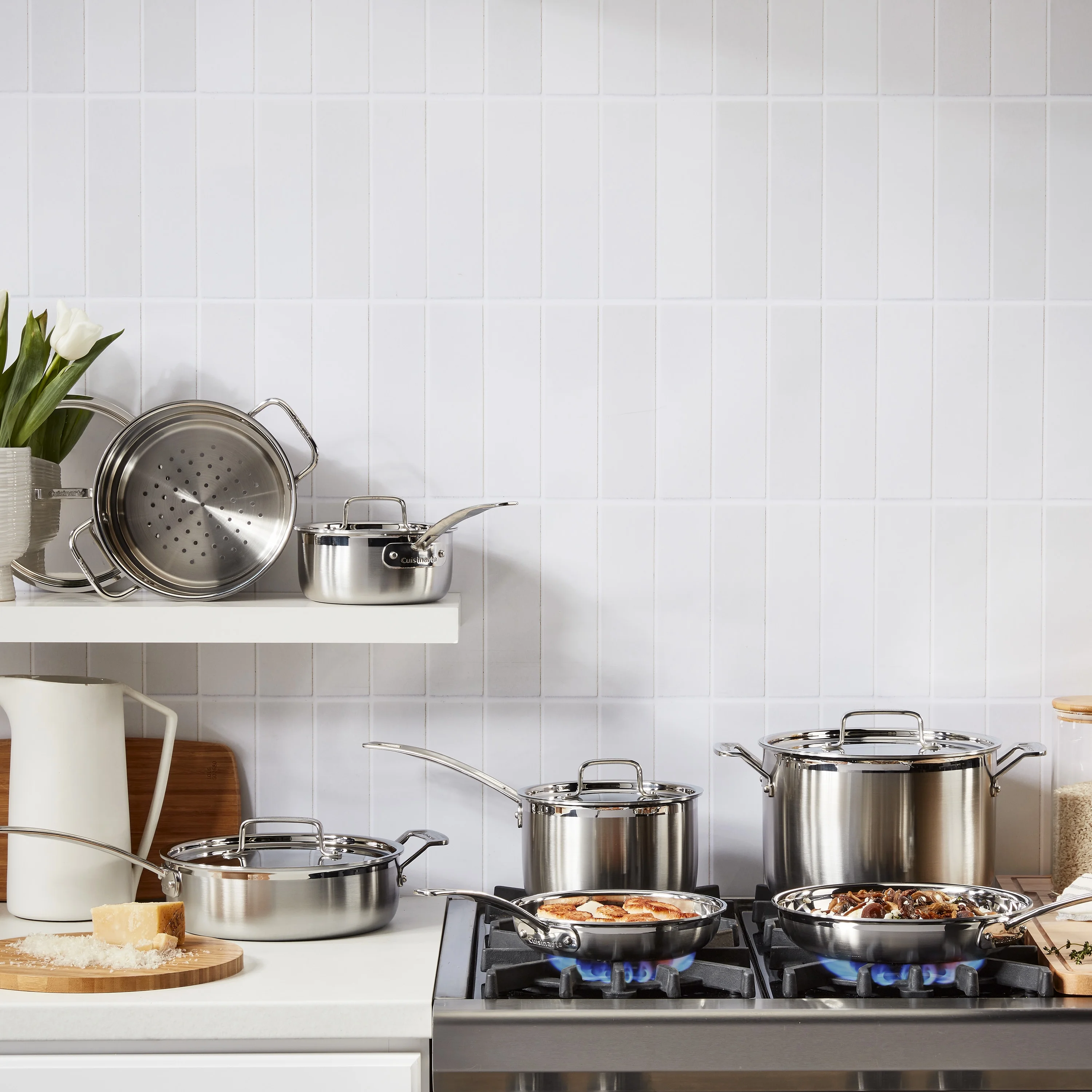 MultiClad Pro Triple Ply 12-Piece Stainless Steel Cookware Set - Image 5