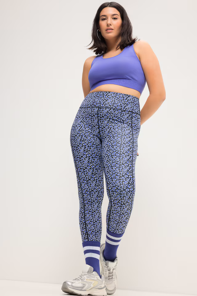 Sporty Leopard Print Tights