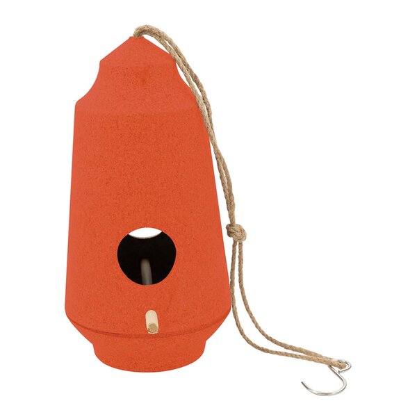 Fuglehus 28 cm oransje