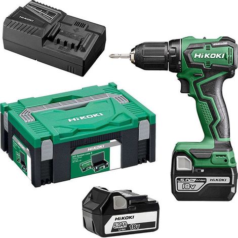 Hikoki – Perceuse-visseuse 18V avec 2 batteries 5,0Ah – Moteur sans balais – Couple 55Nm pour perçage bois et métal – Coffret de transport inclus — vue 4