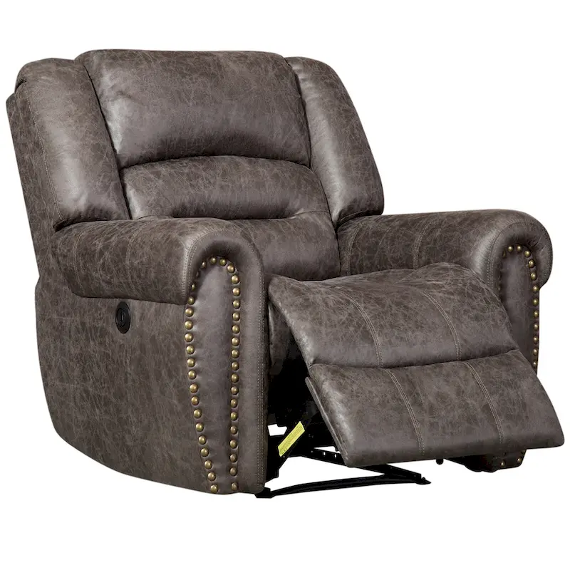 Manual Recliner Chair with Padded Armrests