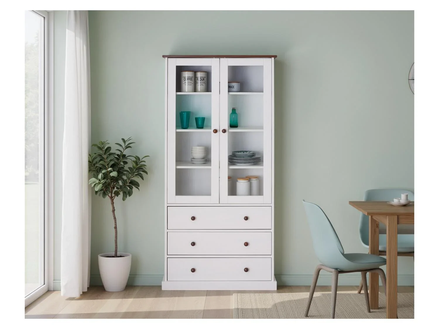 Inter Link Vitrine buffet Westerland , 90 x 38,40 x 190 cm