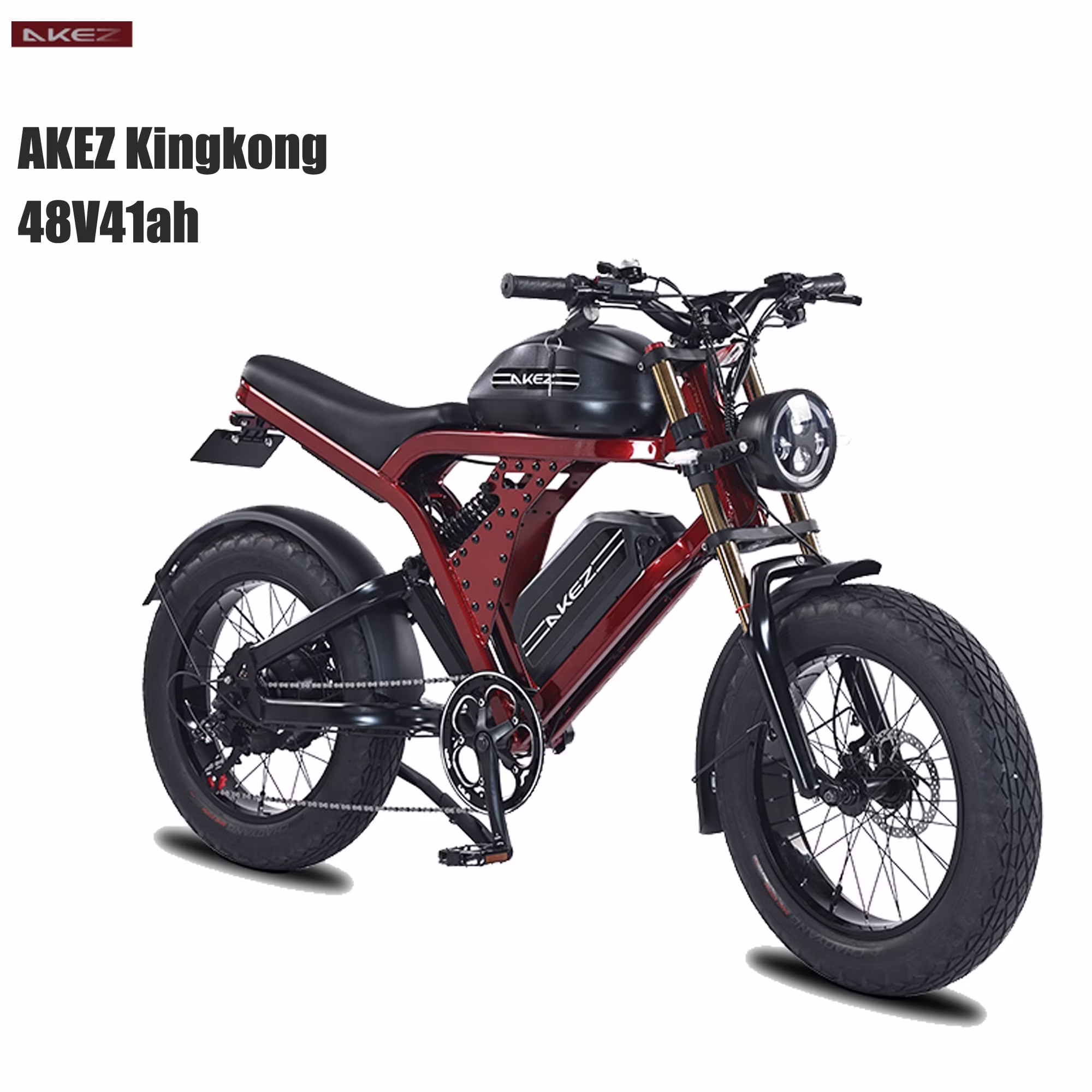 Peak 3000W Kingkong 1500W Electric Bike,31MPH Electric Dirt Bike for Adults,48V41A Dual Removable Battery Mountain Ebike,20'' Fat Tire Ebike,7Speed,Hydraulic Brake(Gray) - Image 3