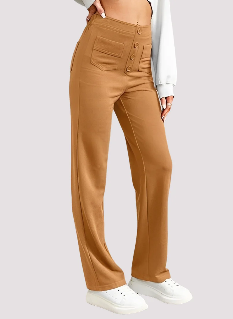 Tianna - Pantalon taille haute élégant