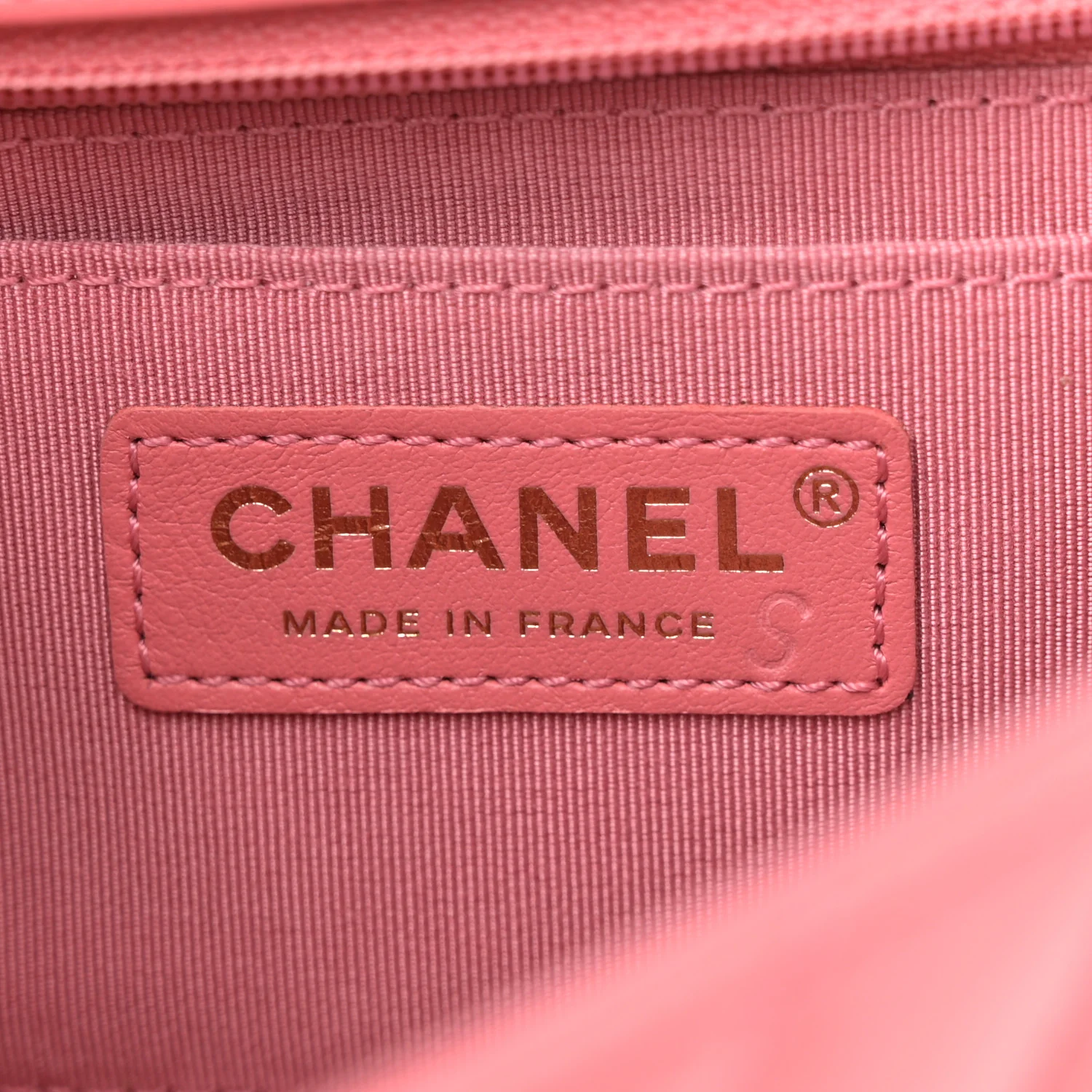 Calfskin Chevron Quilted Mini Statement Flap Pink
