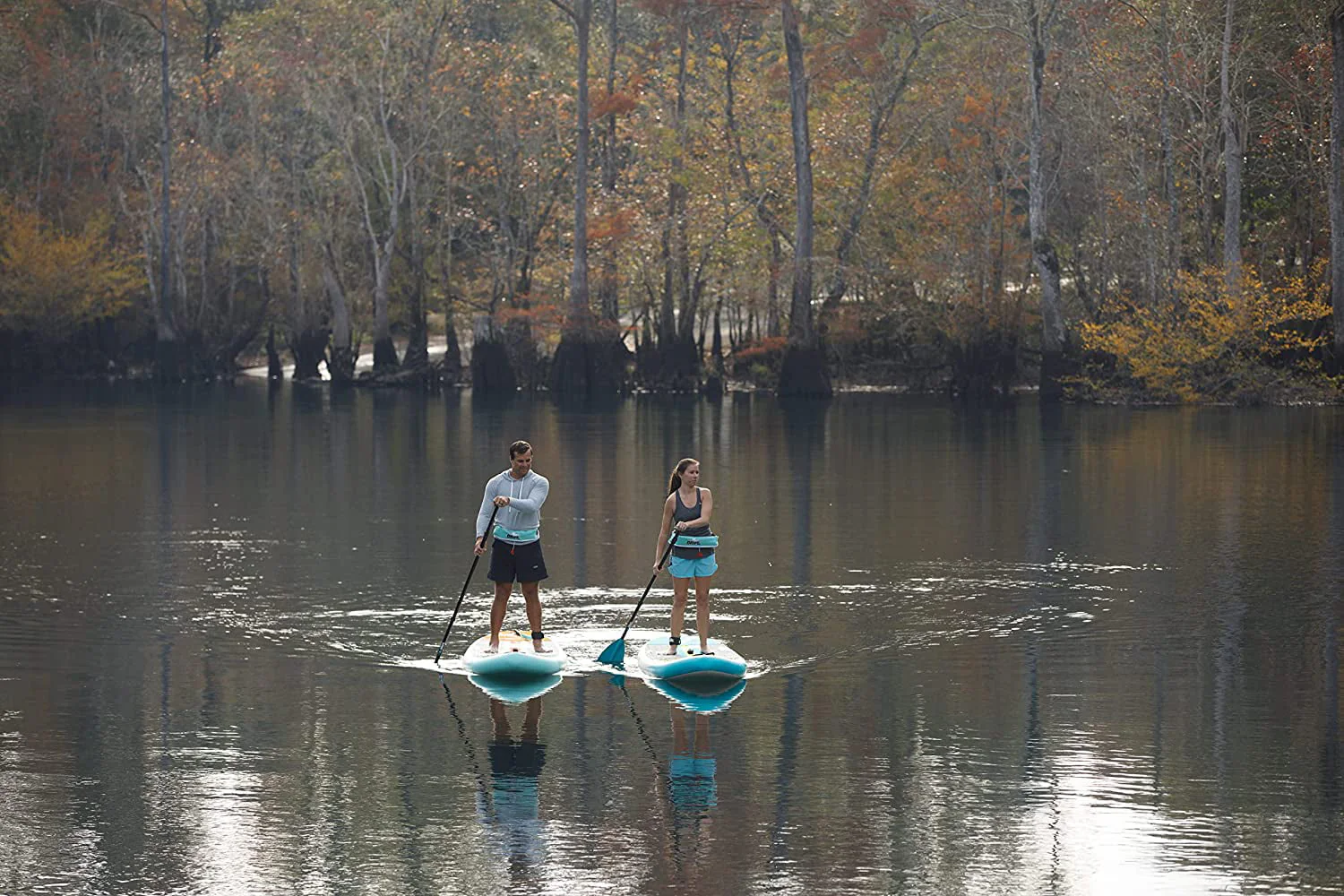 Drift Aero Inflatable Stand Up Paddle Board SUP Paddle Board Accessories, Including Pump, Paddle, and More Classic Woodgrain, Adult, 10'8" Image 2