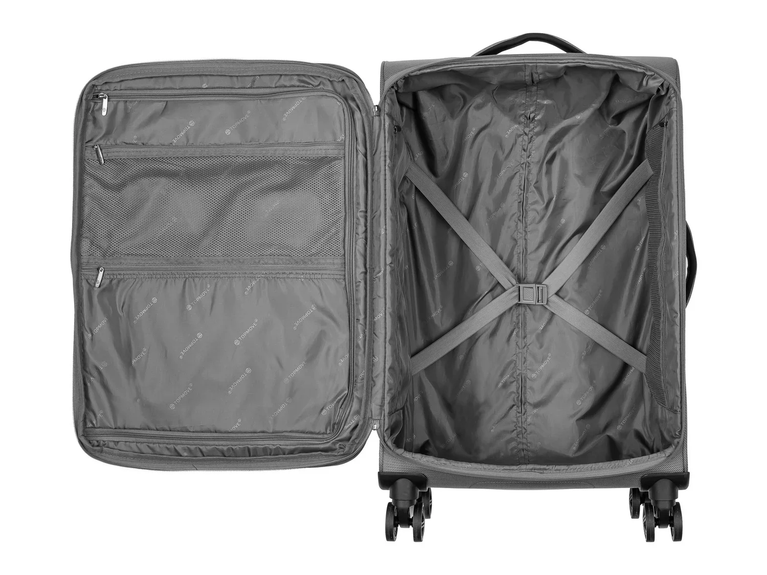 TOPMOVE Set de 2 valises  roulettes extensibles, 96-108 L et 62-69 L