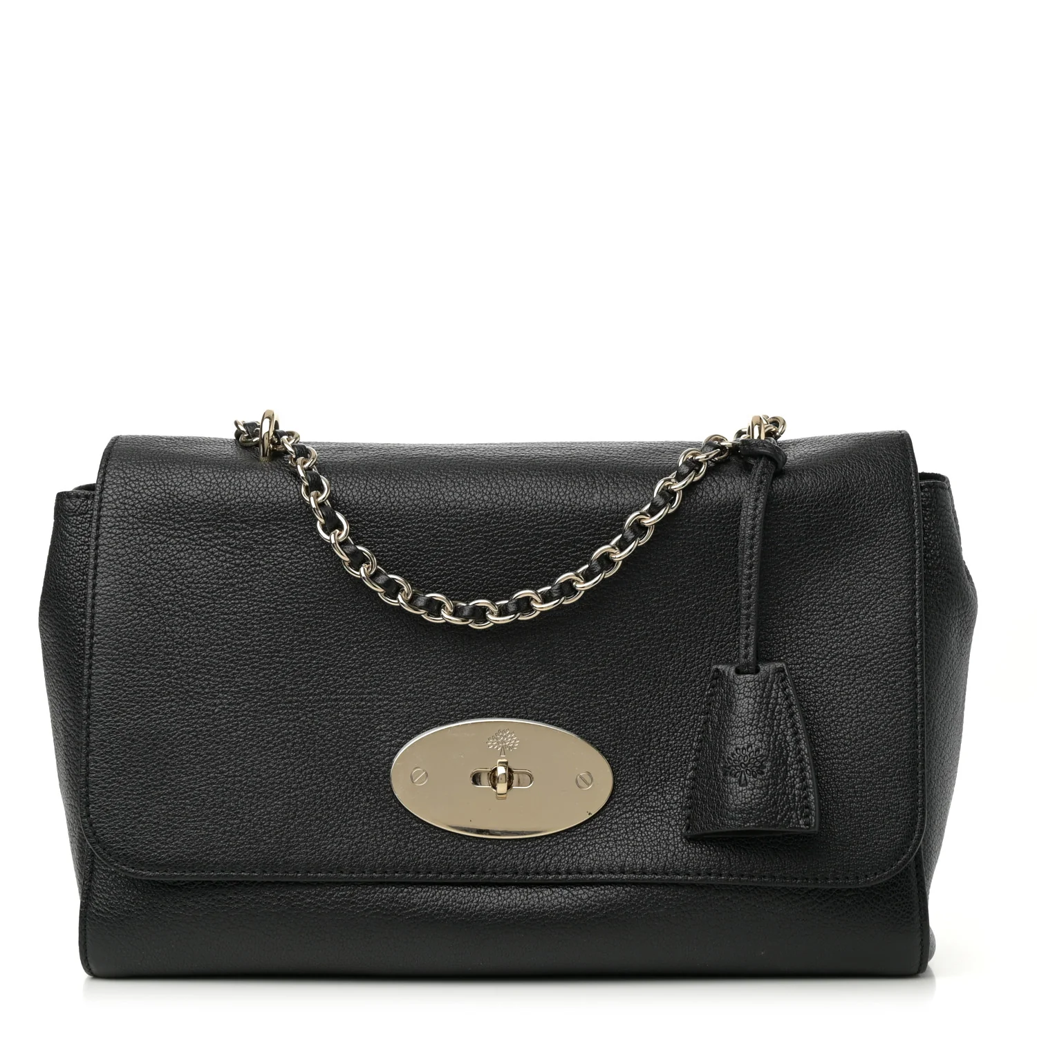 Glossy Goatskin Medium Lily Black