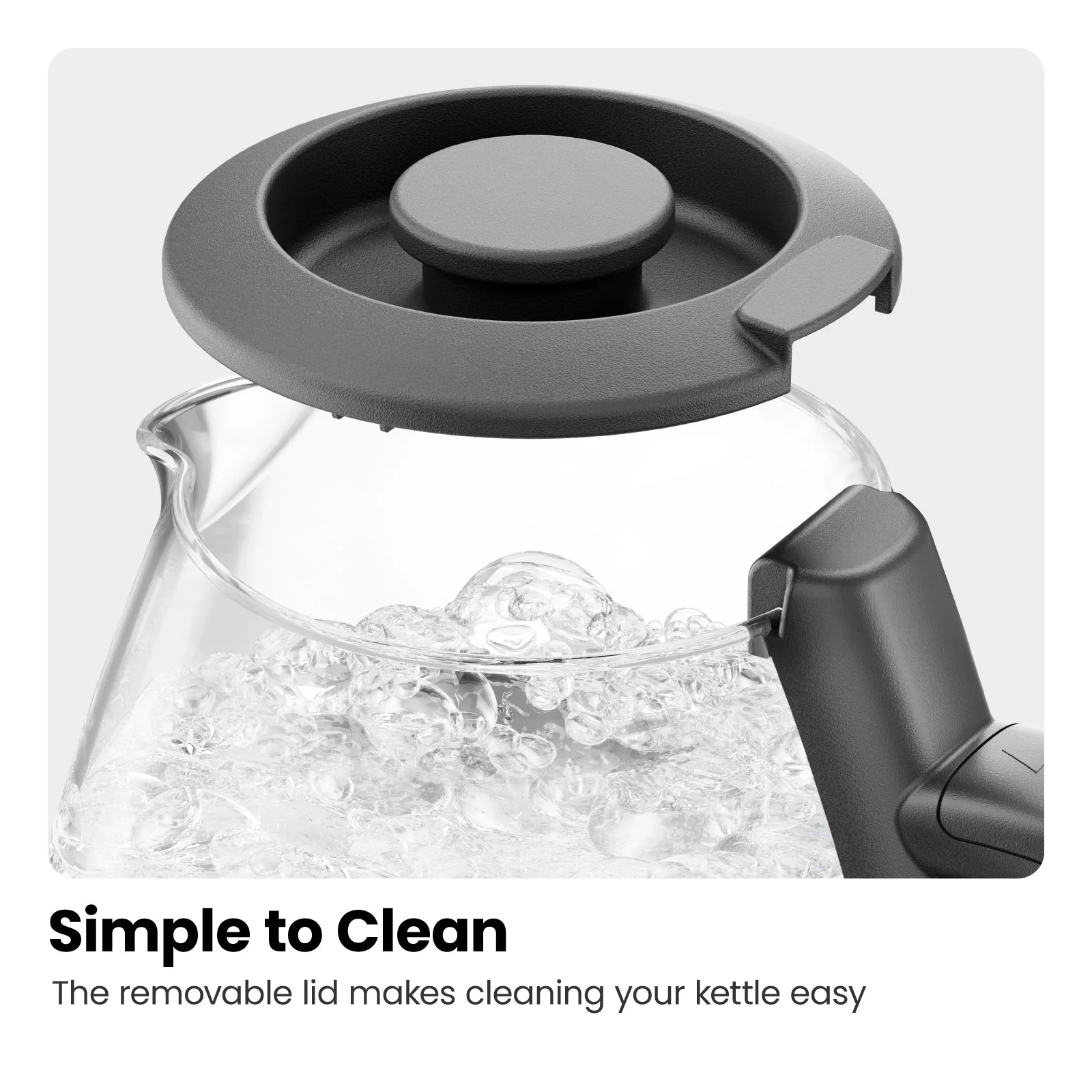 Fast Boil 1.7L Electric Glass Kettle w/ Tea Infuser