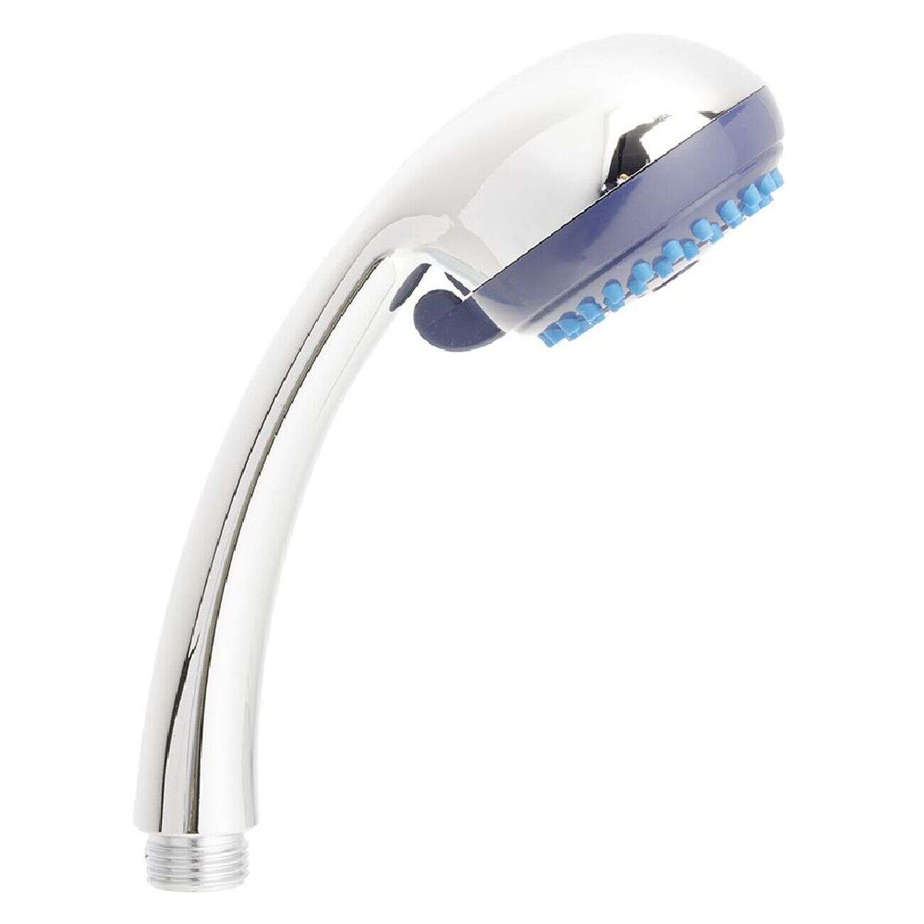 Pommeau de douche à 3 jets acier gris argenté