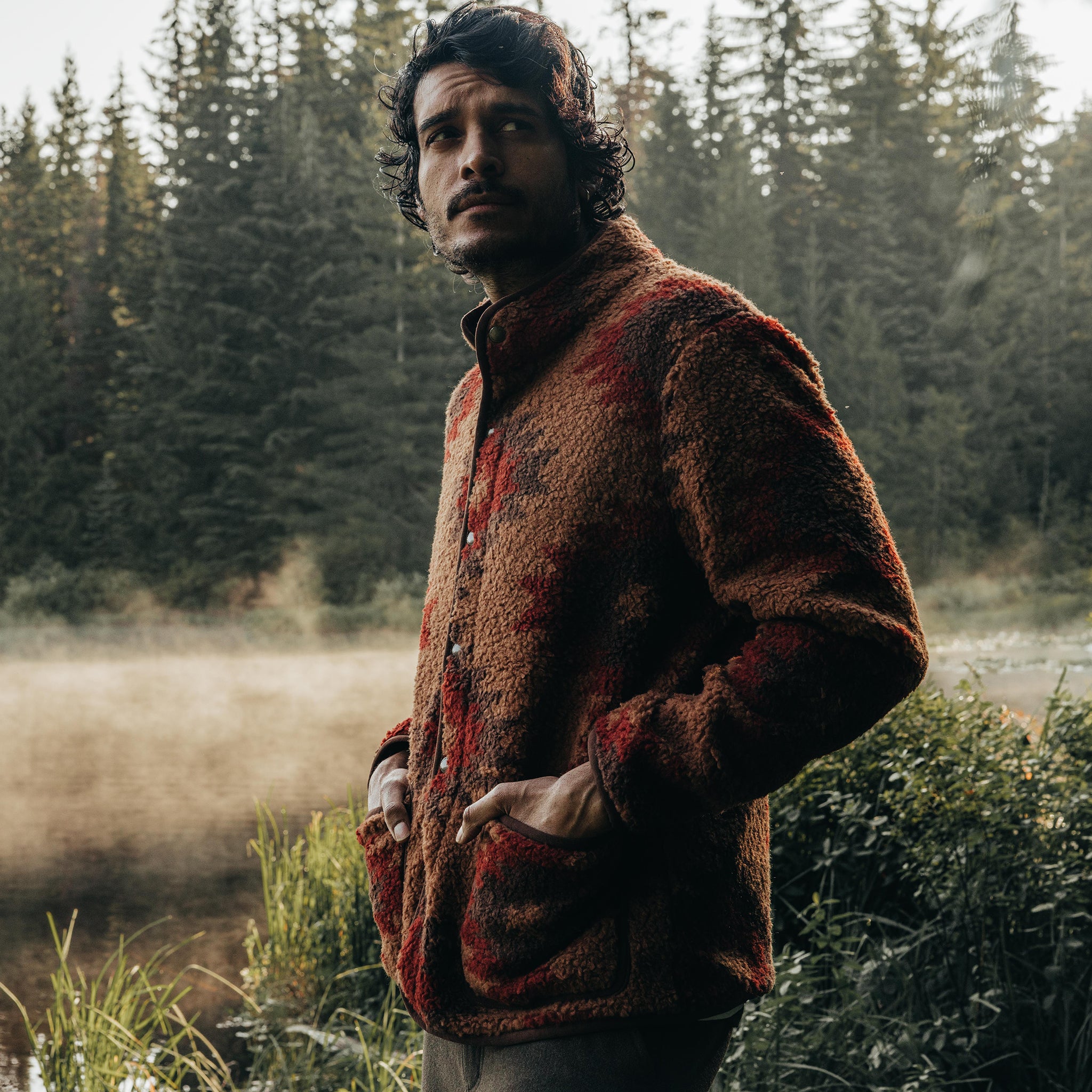La veste Port en kilim kaki
