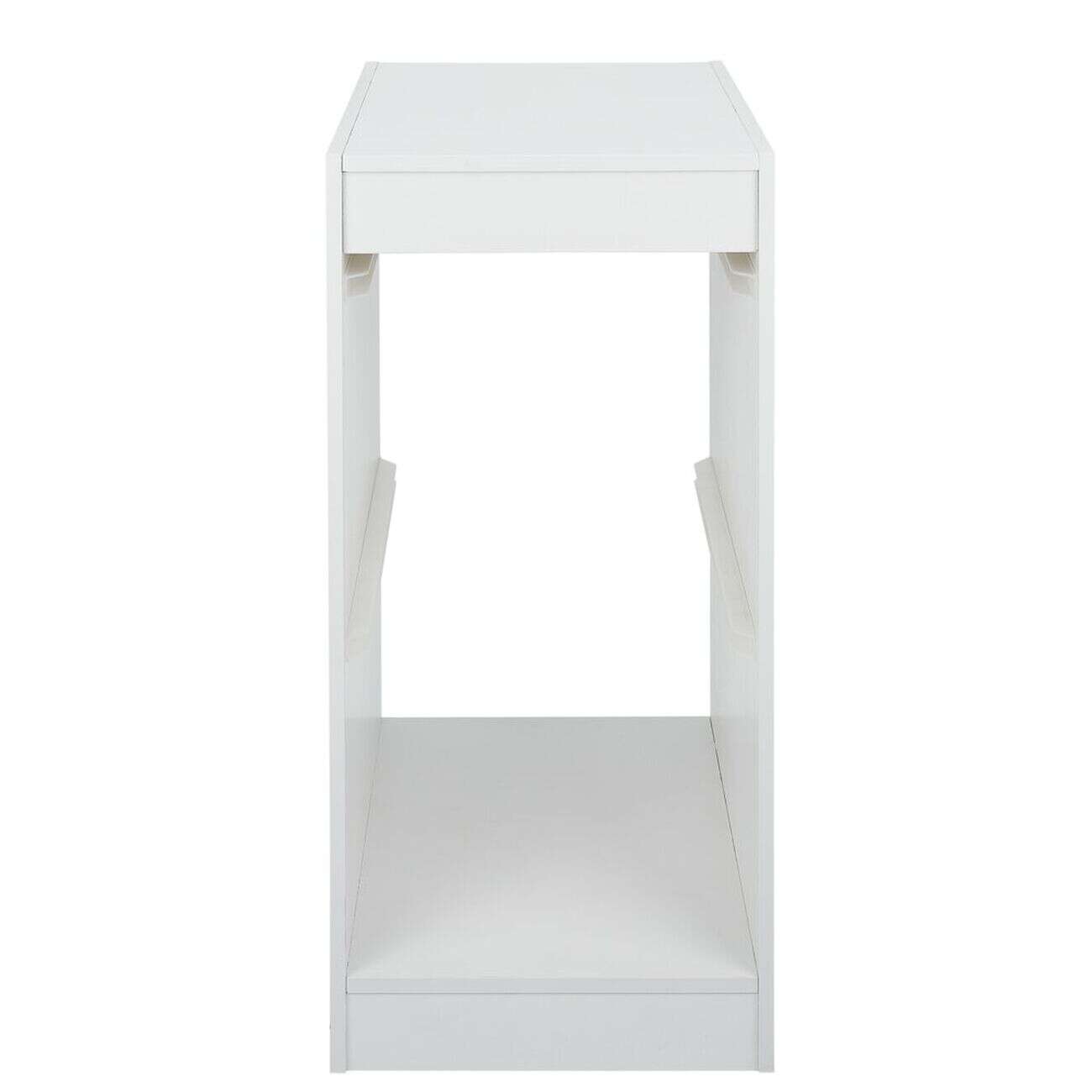 Structure bois blanc pour 2 bacs de rangement coulissants 44x32,9xH68,3cm