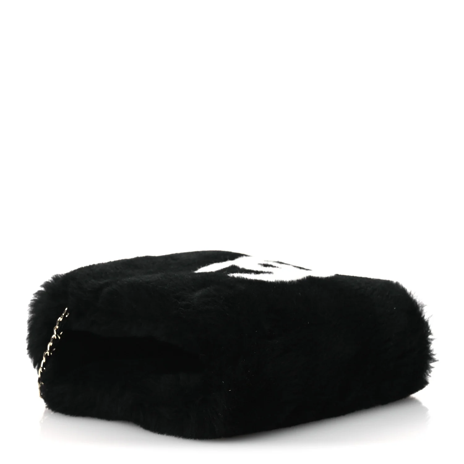 Muff Shearling Lambskin Bag Black Ecru