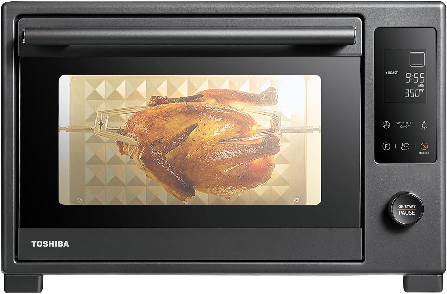 TOSHIBA 10-in-1 Convection Toaster Oven, 6-Slice Countertop Oven, 1500W