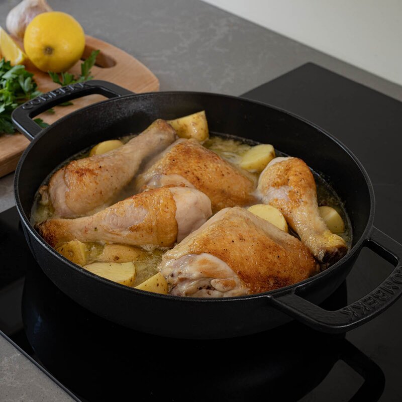 Braiser støpejernsgryte 28 cm 5L svart