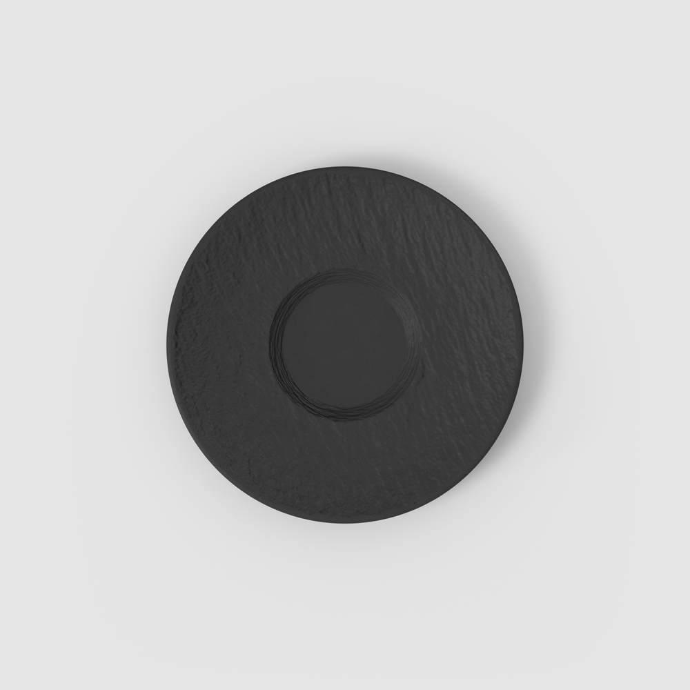 Manufacture Coffee cup saucer - Black, 6.1'', Premium Porcelain