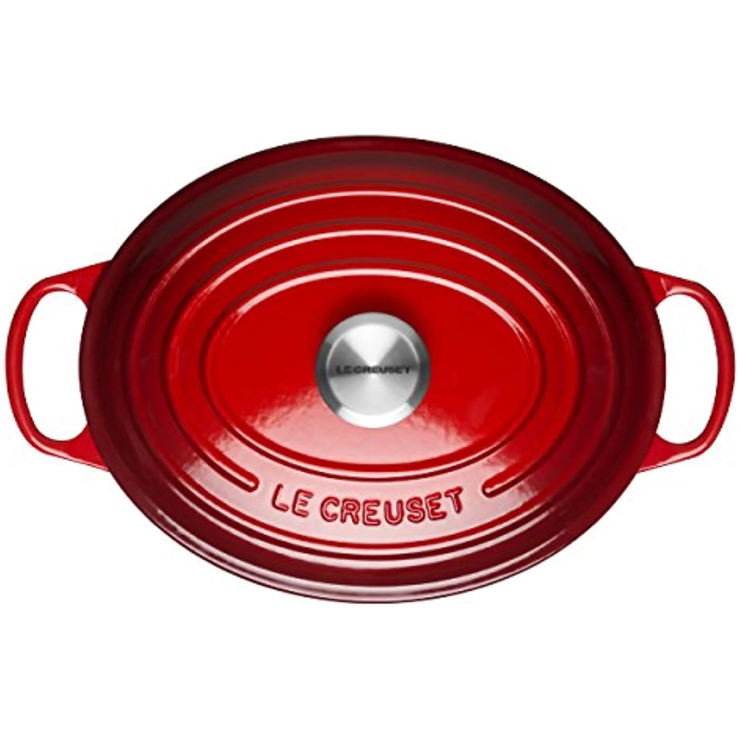 Le Creuset Enameled Cast Iron Signature Oval Dutch Oven, 5 Qt., Cerise