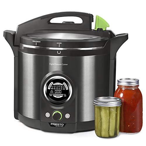 Stérilisateur numérique Presto 02144 12 Qt, noir inox, année 2025