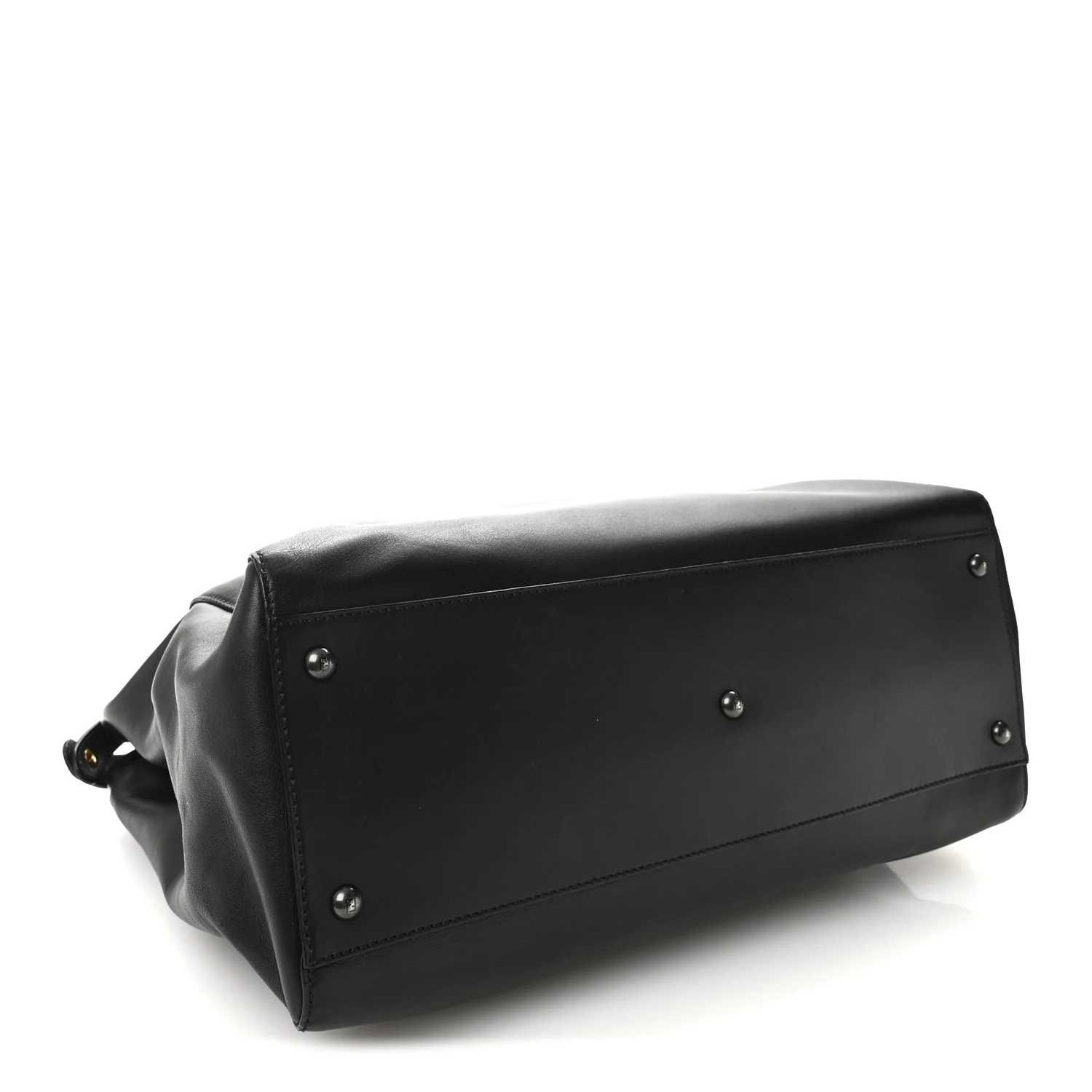 Calfskin Calf Hair Leopard Print Large Peekaboo Iconic Satchel Black