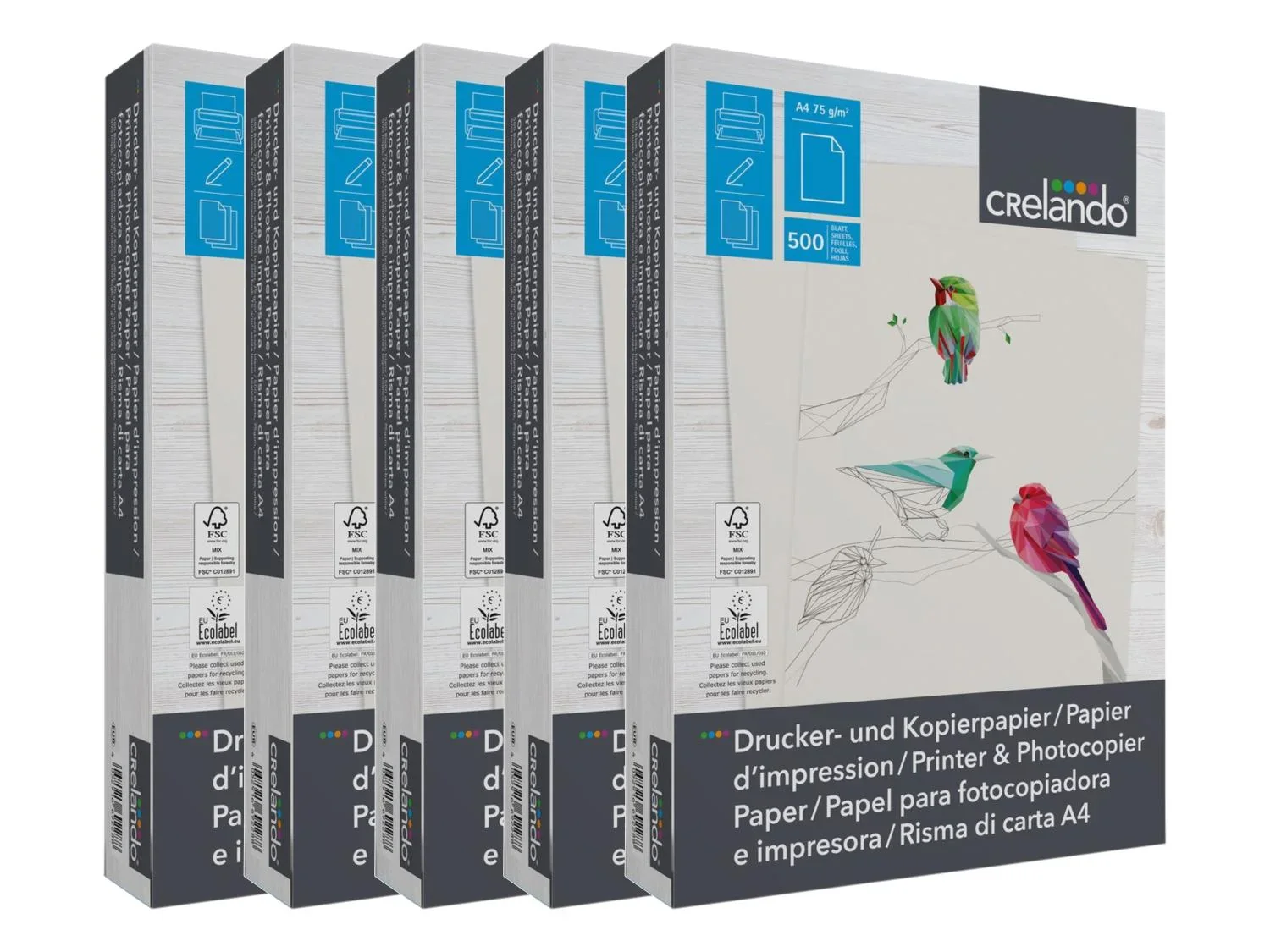 crelando Papier d'impression A4, 2500 feuilles