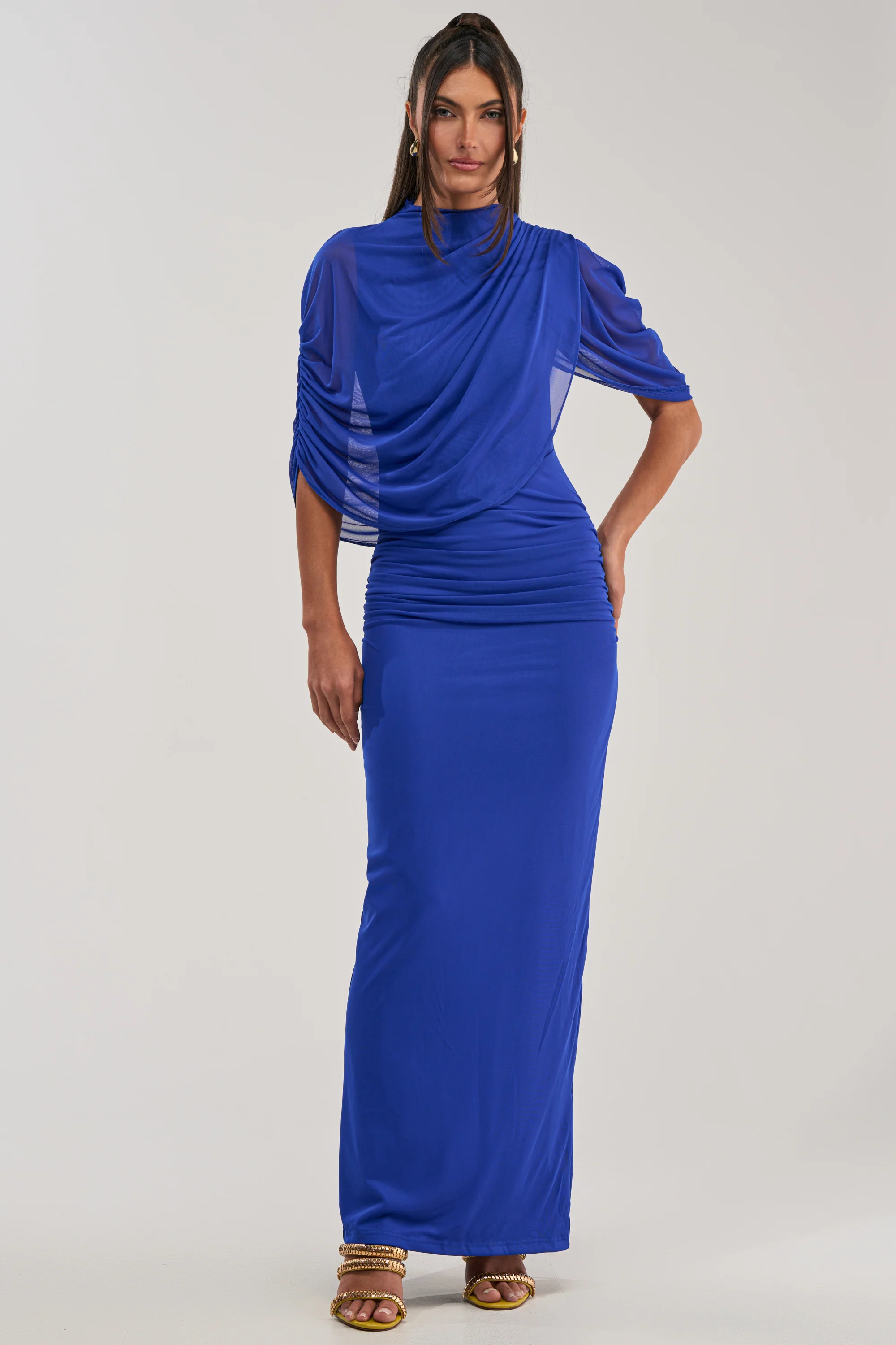 GODDESS MENTALITY DRAPED MAXI DRESS - Akira Store