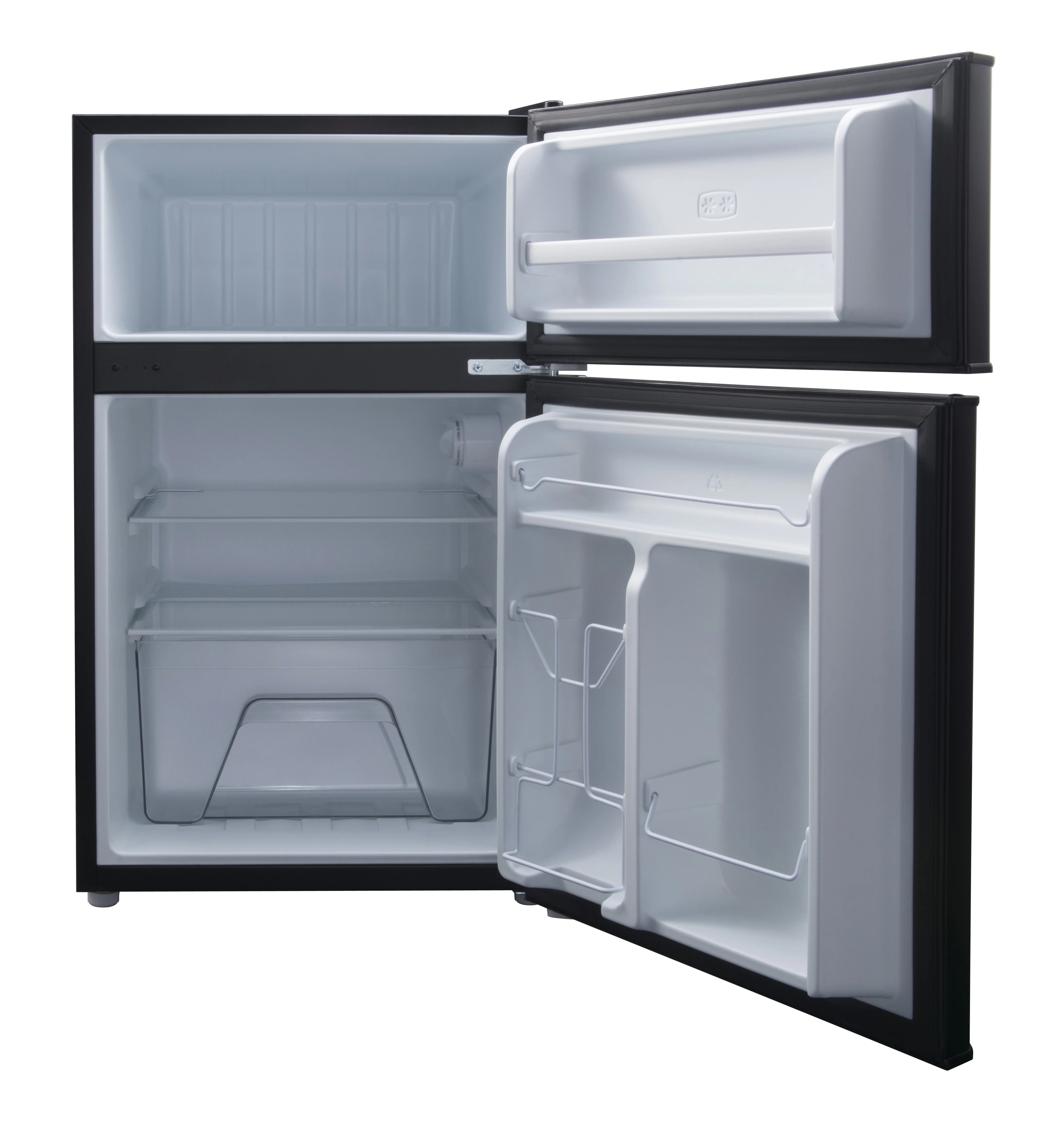 3.1 Cu ft Two Door Mini Fridge, Black, New(Black) - Image 2