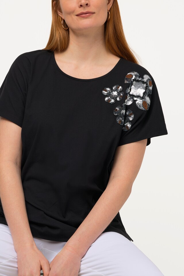 Sequin Beaded Short Sleeve Tee