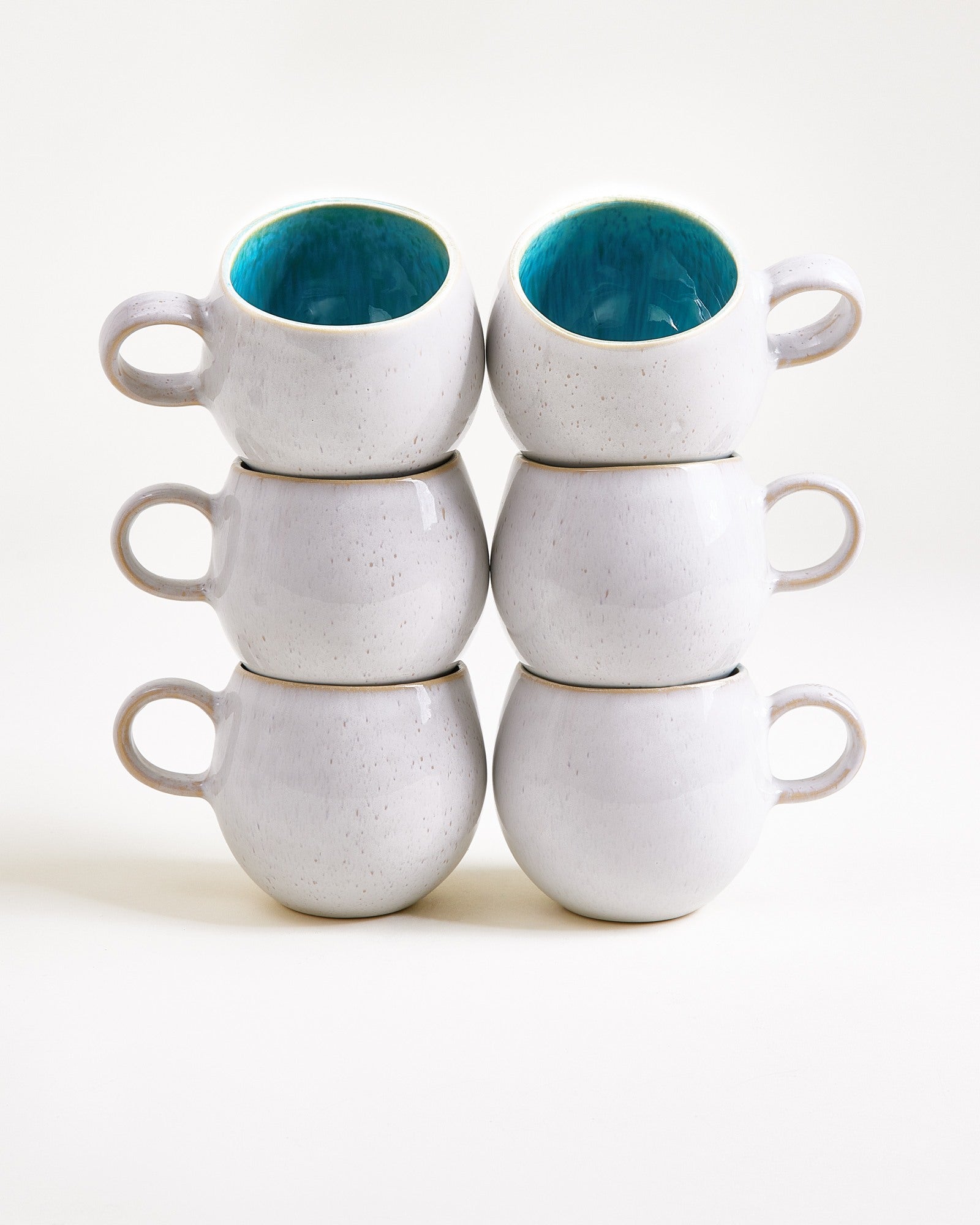 AREIA - SMALL MUG AQUA SET OF 6