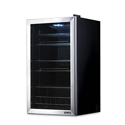 Beverage Refrigerator Cooler | 126 Cans Free Standing with Right Hinge Glass Door